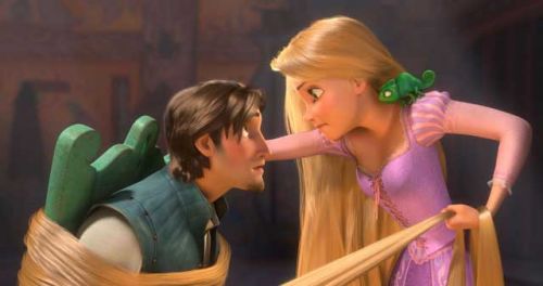 Flynn and Rapunzel in TANGLED